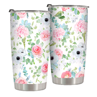 Rose Flower 20 Oz Travel Tumbler Great for Valentine's Day,Engagement As a gift for Daughter,Wife,Fiancée,Girlfriend for Expressing Love,Encouraging Romance,Aesthetically Pleasing 
