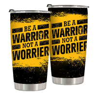 Be Warrior Not A Worrier 20 Oz Travel Tumbler Great for Christmas,Birthday,Graduation As a gift for Colleague,Student,Entrepreneur for Encouraging Success,Inspirational Quotes 