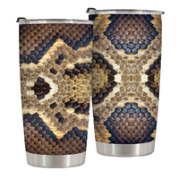 Snake Skin 20 Oz Travel Tumbler Great for Christmas,Birthday,Wedding As a gift for Graphic Designer,Designer,Jet-setter for Aesthetically Pleasing,Personalized Style,Expressing Personality 