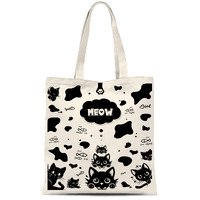 Cat Tote Bag for Women,Cute Canvas Tote Bag,Grocery Bags,Beach Bag,Cute Canvas Tote Bag,Reusable Shopping Bag