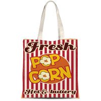 Novelty Fashion Women Tote Bag,Cute Popcorn Box Style Tote Bag,Cute Tote Bag,Grocery Bags,Beach Bag,Shopping Bags