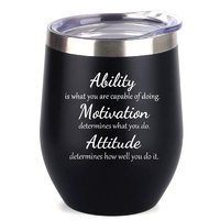 Ability Motivation Attitude,Inspirational Gifts for Women,Stainless Steel Insulated Tumbler 12 Oz,Gifts for Friend,Coworker,Colleague,Women,Men,Boy,Girls,Mom