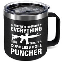Since We're Redefining Everything Coffee Mug ,12 Oz Stainless Steel Insulated Wine Mug - Personalized Travel Coffee Mug - Funny Gifts for Women, Men (Black)