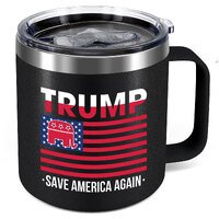 MKB12-BLACK-17-1095,Q,12 Oz Stainless Steel Insulated Coffee Mug - Gifts for Acquaintance