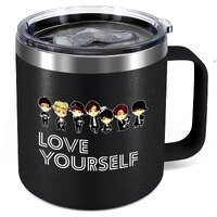 Love Yourself,Gift for BTF Fans,Inspirational Tumbler,12 Oz Stainless Steel Insulated Coffee Mug,Gifts for Friend,Women