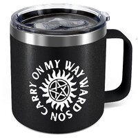 Carry On My Way Ward Son,Funny Tv Show Merchandise,12 Oz Stainless Steel Insulated Coffee Mug,Gifts for Friend,Women,Men