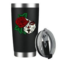 rose Stainless Steel Insulated Tumbler With Lid 20oz , Travel Coffee Mug , Novelty Gifts