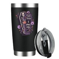 Stainless Steel Insulated Tumbler With Lid - Thick Thighs & Spooky Vibes - Halloween Gitfs - 20oz Coffee Mug,Novelty Gifts
