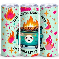Funny Dumpster Fire Tumbler,Tumblers for Women Man,20 OZ Insulated Vacuum Skinny Tumbler,Gifts for Friend,Colleague,Classmate,Women,Men,Boy,Girls,Boyfriend,Girlfriend,1 Pcs