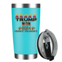 TRUMP WON Stainless Steel Insulated Tumbler With Lid 20oz , Travel Coffee Mug , Novelty Gifts