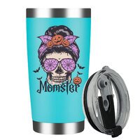 Momster Stainless Steel Insulated Tumbler With Lid 20oz , Travel Coffee Mug , Novelty Gifts
