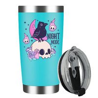 Night Mode Stainless Steel Insulated Tumbler With Lid 20oz , Travel Coffee Mug , Novelty Gifts