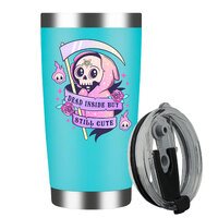 Dead Inside But Still Cute Stainless Steel Insulated Tumbler With Lid 20oz , Travel Coffee Mug , Novelty Gifts