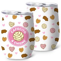 Cafecito Y Chisme Wine Tumbler Wine Tumbler 12 Oz - Cafecito & Chisme Slim Tumbler - Women Gifts，Birthday Gifts