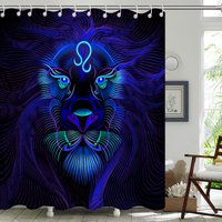  Lion Shower Curtain Shower Curtain Men,Shower Curtain,Shower Curtains for Bathroom,Bath Curtain,72x72 Inches
