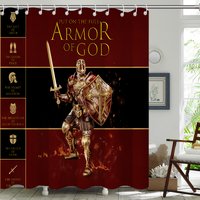  Armor of God Shower Curtain Christian Shower Curtain,Shower Curtain,Shower Curtains for Bathroom,Bath Curtain,72x72 Inches