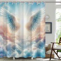  Angel Wings Shower Curtain Bright Shower Curtain,Shower Curtain,Shower Curtains for Bathroom,Bath Curtain,72x72 Inches