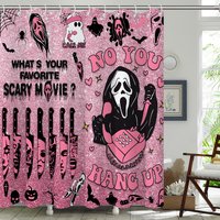  Ghostface Scary Shower Curtain Halloween Shower Curtain,Shower Curtain,Shower Curtains for Bathroom,Bath Curtain,72x72 Inches