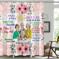  Golden Girl Shower Curtain Tv Show Gifts for Women Friends,Shower Curtain,Shower Curtains for Bathroom,Bath Curtain,72x72 Inches
