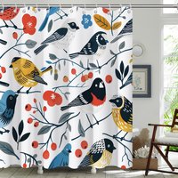  Bird Shower Curtain,Hummingbird Shower Curtain,Shower Curtain,Shower Curtains for Bathroom,Bath Curtain,72x72 Inches