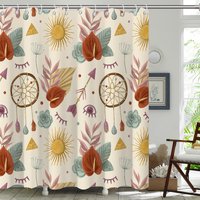  Bohemian Shower Curtain,Sun Shower Curtain,Shower Curtain,Shower Curtains for Bathroom,Bath Curtain,72x72 Inches