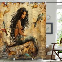  Mermaid Shower Curtain,Ocean Shower Curtain,Shower Curtain,Shower Curtains for Bathroom,Bath Curtain,72x72 Inches