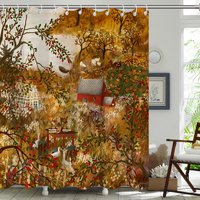  Farmhouse Shower Curtain,Country Shower Curtain,Shower Curtain,Shower Curtains for Bathroom,Bath Curtain,72x72 Inches
