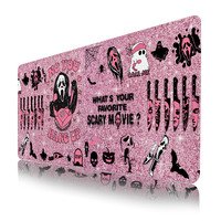 Funny Ghost Face Mouse Pad,Pink Mouse Pads for Desk for Women,Funny XL Gaming Mouse Pad for Desk,Large Computer Keyboard Offic Desk Mat Mouse Pad,Waterproof Desk Pad, 900X400 mm