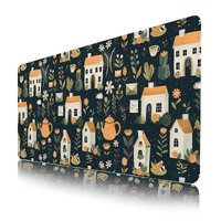 Green Desk Mat Mouse Pad,Cute Floral Mouse Pad,Funny XL Gaming Mouse Pad for Desk,Large Computer Keyboard Offic Desk Mat Mouse Pad,Waterproof Desk Pad, 900X400 mm