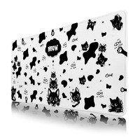 Cute Cat Mouse Pad,Funny Black And White Mouse Pad,Funny XL Gaming Mouse Pad for Desk,Large Computer Keyboard Offic Desk Mat Mouse Pad,Waterproof Desk Pad, 900X400 mm