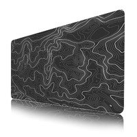 Funny Black And White Topographic Mouse Pad,Marble Gaming Mouse Pad,Funny XL Gaming Mouse Pad for Desk,Large Computer Keyboard Offic Desk Mat Mouse Pad,Waterproof Desk Pad, 900X400 mm