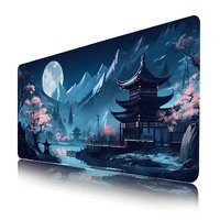 Funny Japanese Mouse Pad,Cute Cherry Blossom Mouse Pad,Funny XL Gaming Mouse Pad for Desk,Large Computer Keyboard Offic Desk Mat Mouse Pad,Waterproof Desk Pad, 900X400 mm