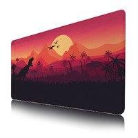 Funny Dinosaurs Lovers Mouse Pad,Funny XL Gaming Mousepad for Desk with Stitched Edges,Large Computer Keyboard Offic Desk Mat Mousepad,Waterproof Desktop Pad, 900X400 MM