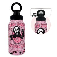 Ghost Face Tumbler,Pink Skull Tumbler,20 Oz Magnetic Insulated Stainless Steel Water Bottle Tumbler,Leak Spill Proof Water Bottles