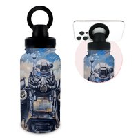 Wasteland Brotherhood Water Bottle,Personalized Gifts for Fallout Merchandise Lover,20 Oz Magnetic Insulated Stainless Steel Water Bottle Tumbler,Leak Spill Proof Water Bottles