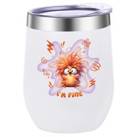 I'm Fine Coffee Mug,I'm Fine Coffee Mugs,Stainless Steel Insulated Tumbler 12 Oz,Gifts for Sister,Friend,Women,Men,Boy,Girls
