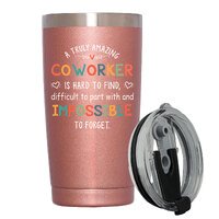 Stainless Steel Insulated Tumbler With Lid - A Truly Amazing Coworker  -  - 20oz Coffee Mug,Novelty Gifts