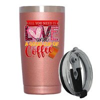 All You Need is Love and a Good Cup of Coffee 20 Oz Travel Tumbler Great for Birthday Party,Party As a gift for Friend,Coworker,Women for Aesthetically Pleasing,Humorous Design 