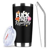 Funny Tumblers for Woman,Unique Tumbler,20 Oz Stainless Steel Vacuum Tumbler,Travel Coffee Mugs,Birthday Gifts  (Black)