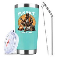 Fun Fact Tumbler,I Don't Care Chic Cup,20 Oz Stainless Steel Vacuum Tumbler,Travel Coffee Mugs,Birthday Gifts (Mint)